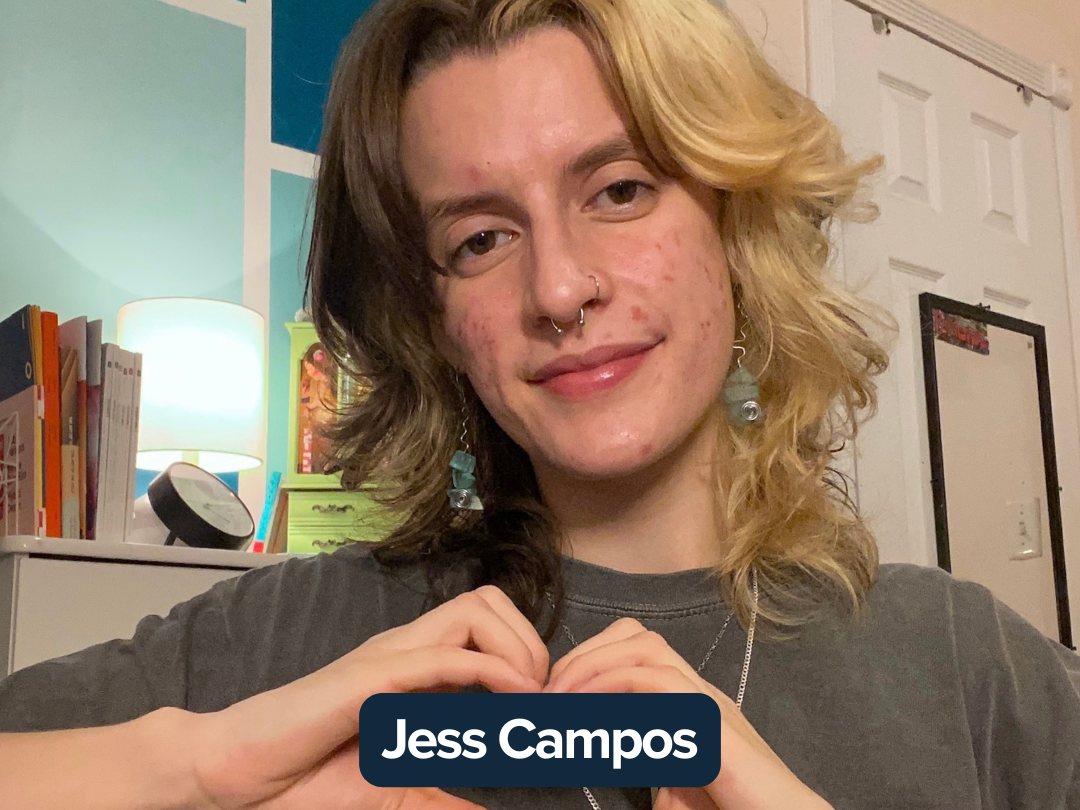 Jess Campos making a heart with his hands